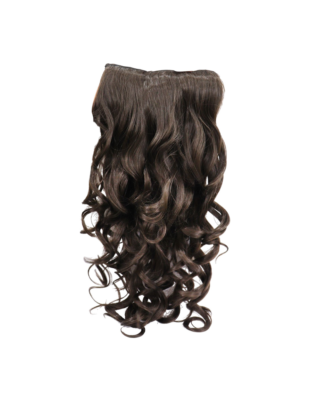 Krelin Clip-In Locks Curly Wavy Hair Extension- 28 Inch- Natural Brown