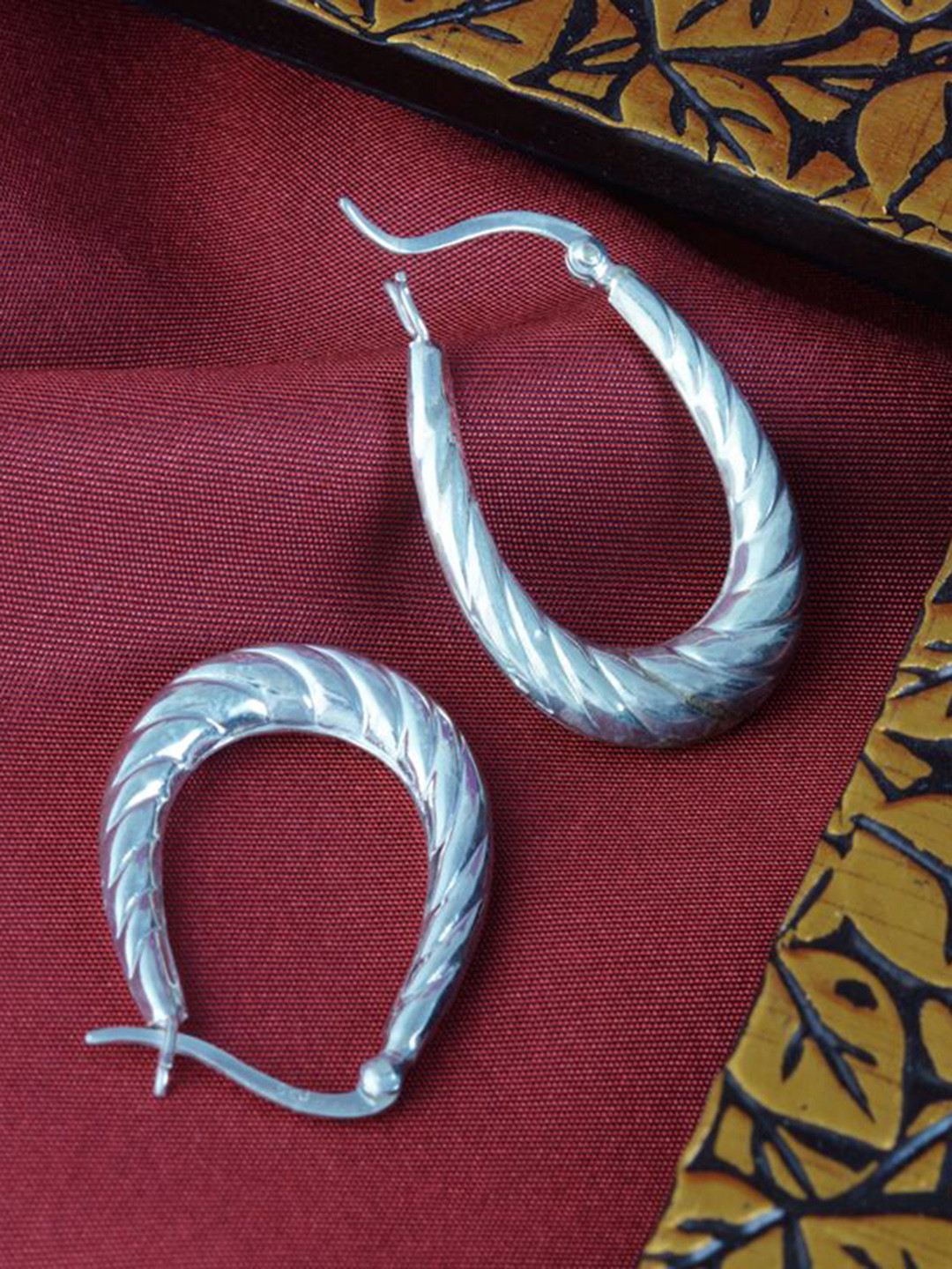 Tuanz Silver Jewelry Classic Hoop Earrings