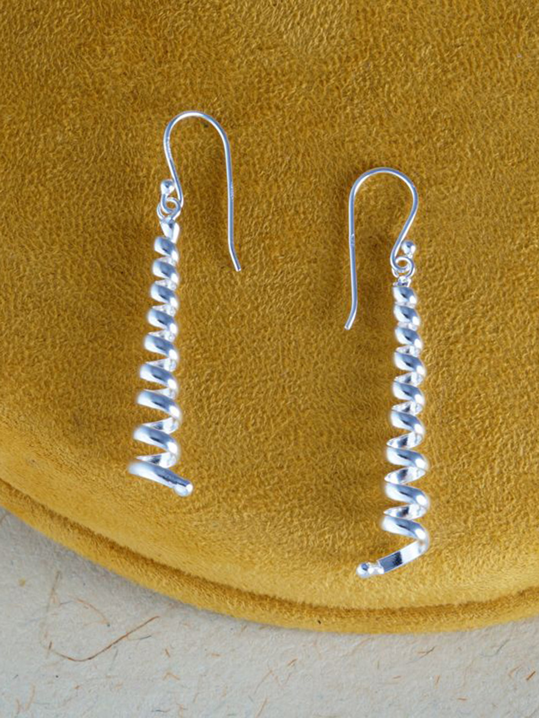 Tuanz Silver Jewelry Vortex 925 Sterling Silver Rhodium-Plated Classic Drop Earrings