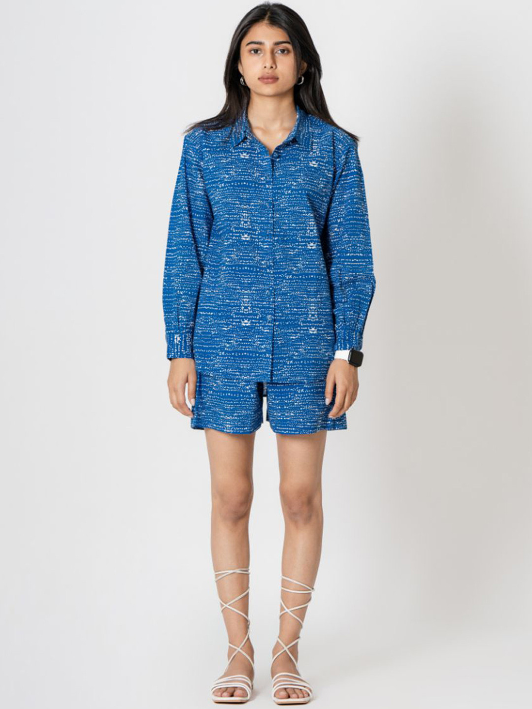 Kameez by Pooja Kejriwal Printed Pure Cotton Shirt With Shorts