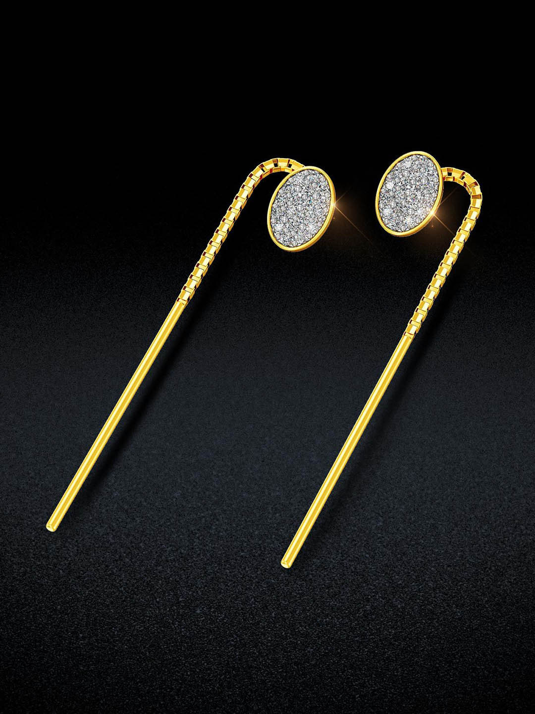 Joyalukkas 22KT Classic Oval Gold Earrings