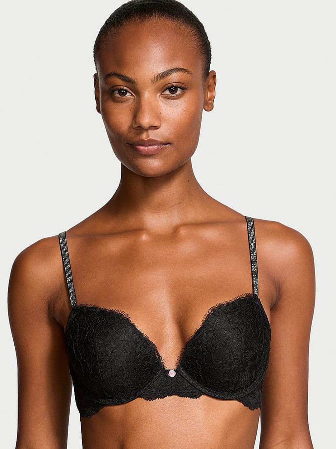 Victoria's Secret Dream Angels Twinkle Strap Lace Push-Up Embellished Bra