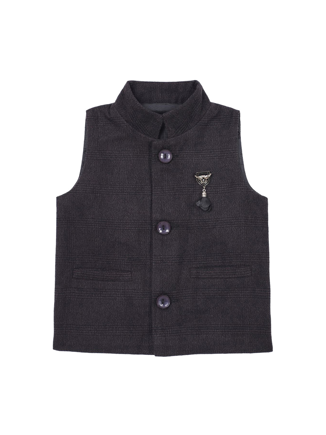 HOUSE OF VEDAS Kids Woven Design Nehru Jackets