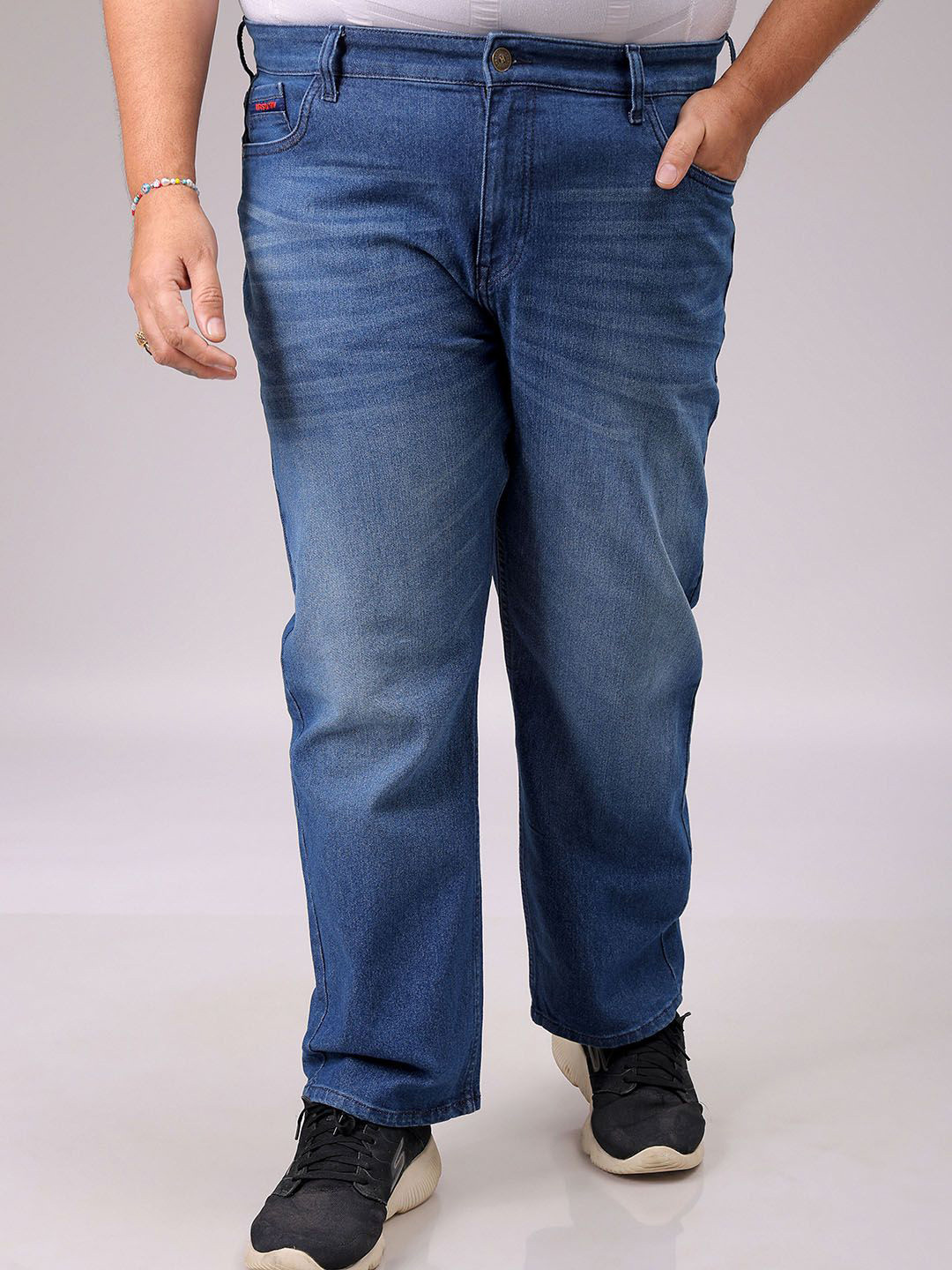 Hardsoda by The Indian Garage Co Men Low-Rise Straight Fit Stretchable Jeans