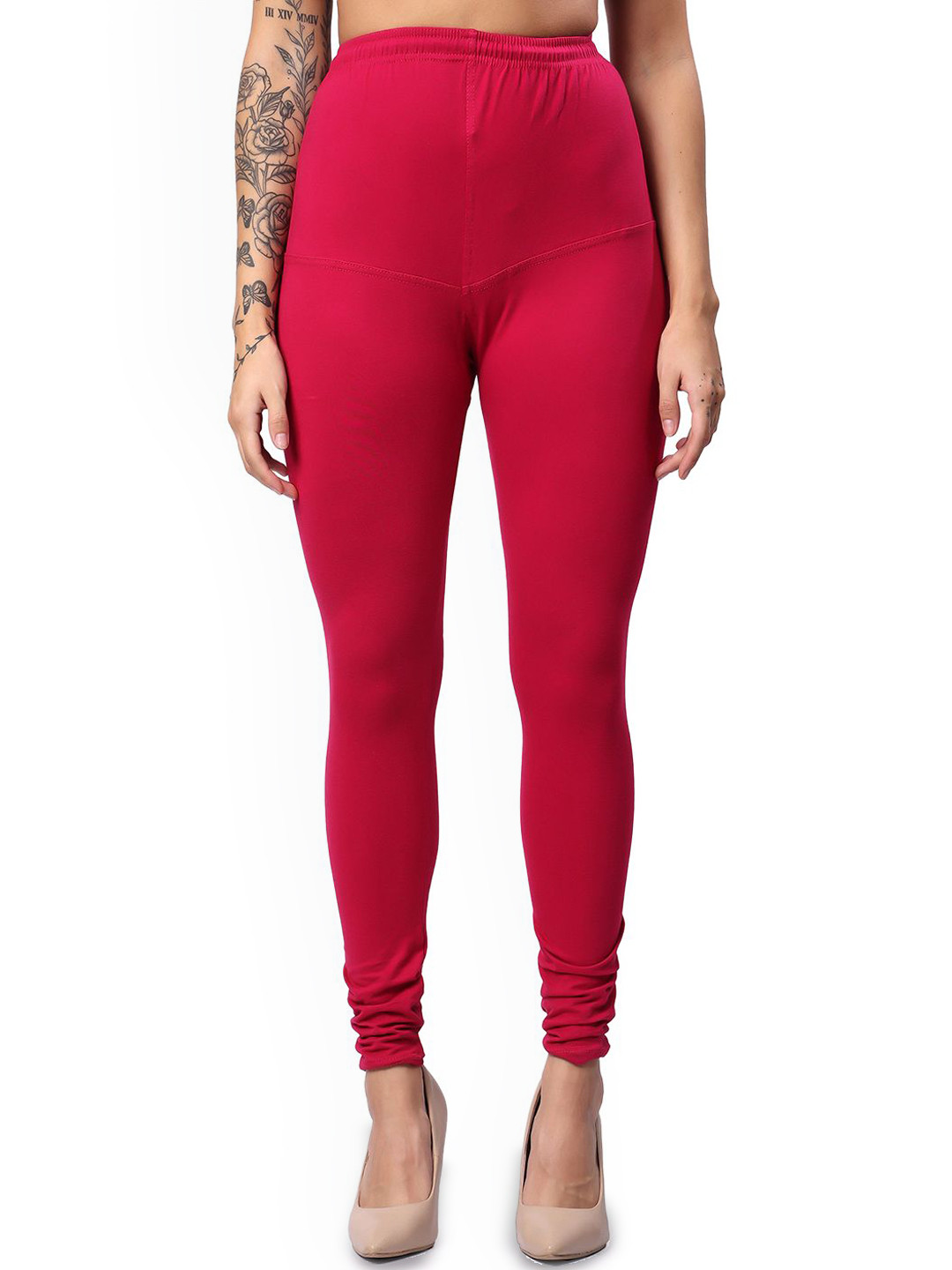Keviv Women Cotton Churidar-Length Casual Leggings