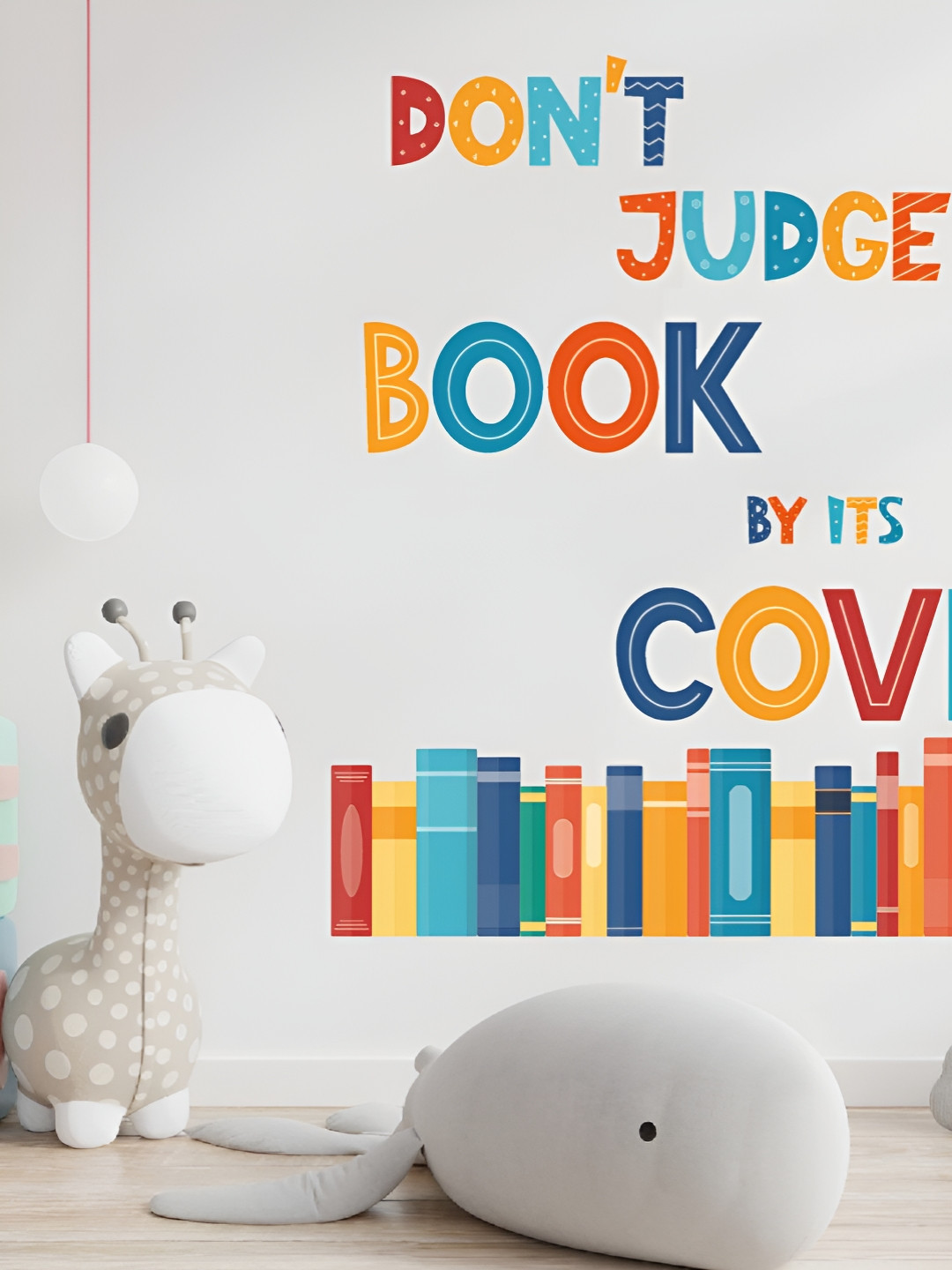 Asian royal Blue & Orange Colored Printed Wall Sticker