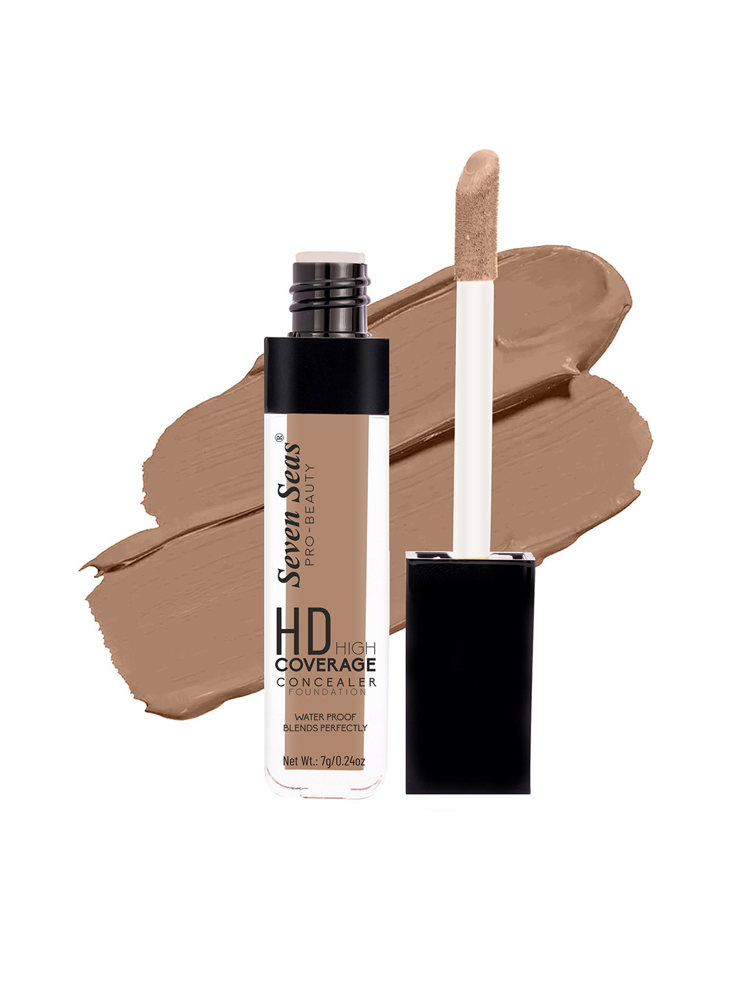 Seven Seas HD High Coverage Liquid Concealer Waterproof Foundation 7g - Tan 05