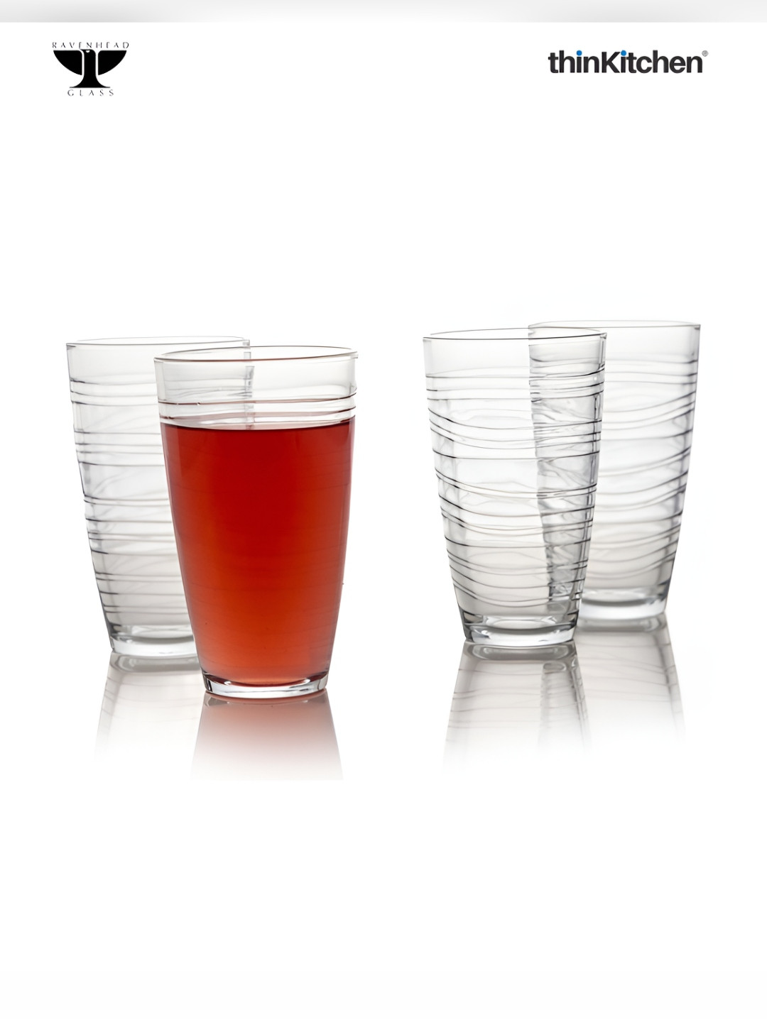 Ravenhead 4 Pieces Transparent Bar Glass