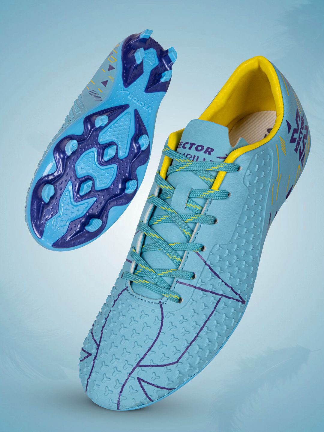 VECTOR X Unisex Football Lace-Ups Non-Marking Sports Shoes