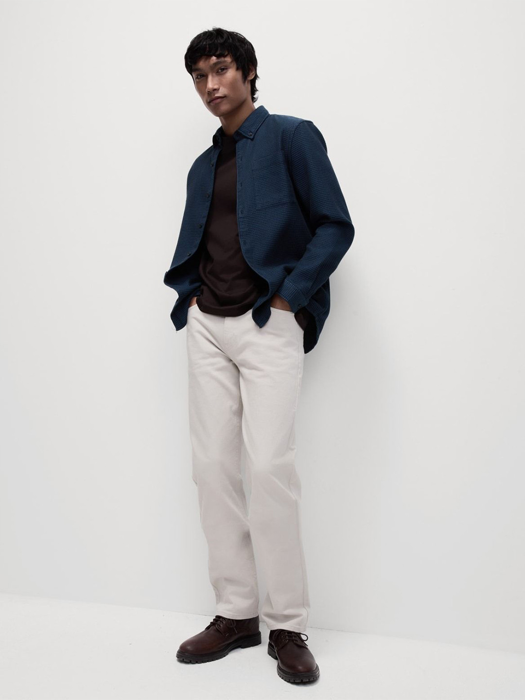 Marks & Spencer Pure Cotton Textured Shirt