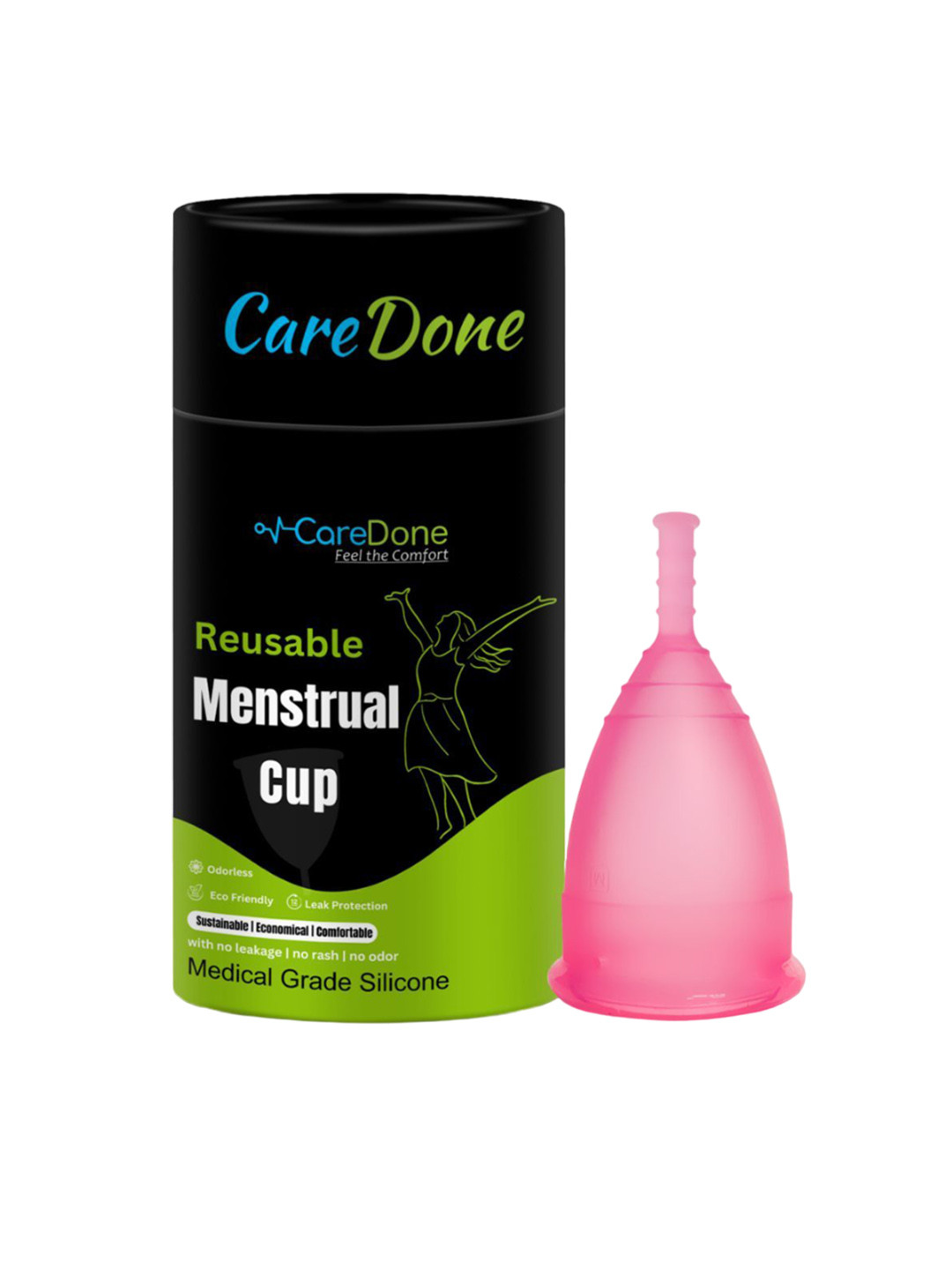 CareDone Reusable & Leakproof Medical Grade Silicon Menstrual Cup - S