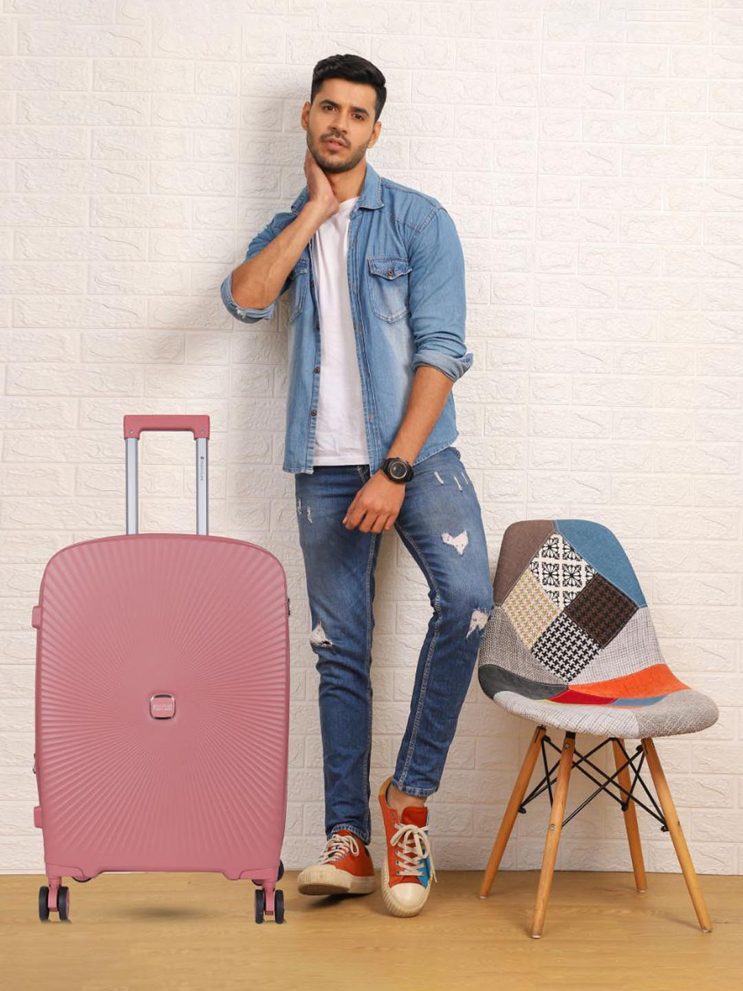 Polo Class Set Of 2 Padded Printed Hard Sided Trolley Suitcase