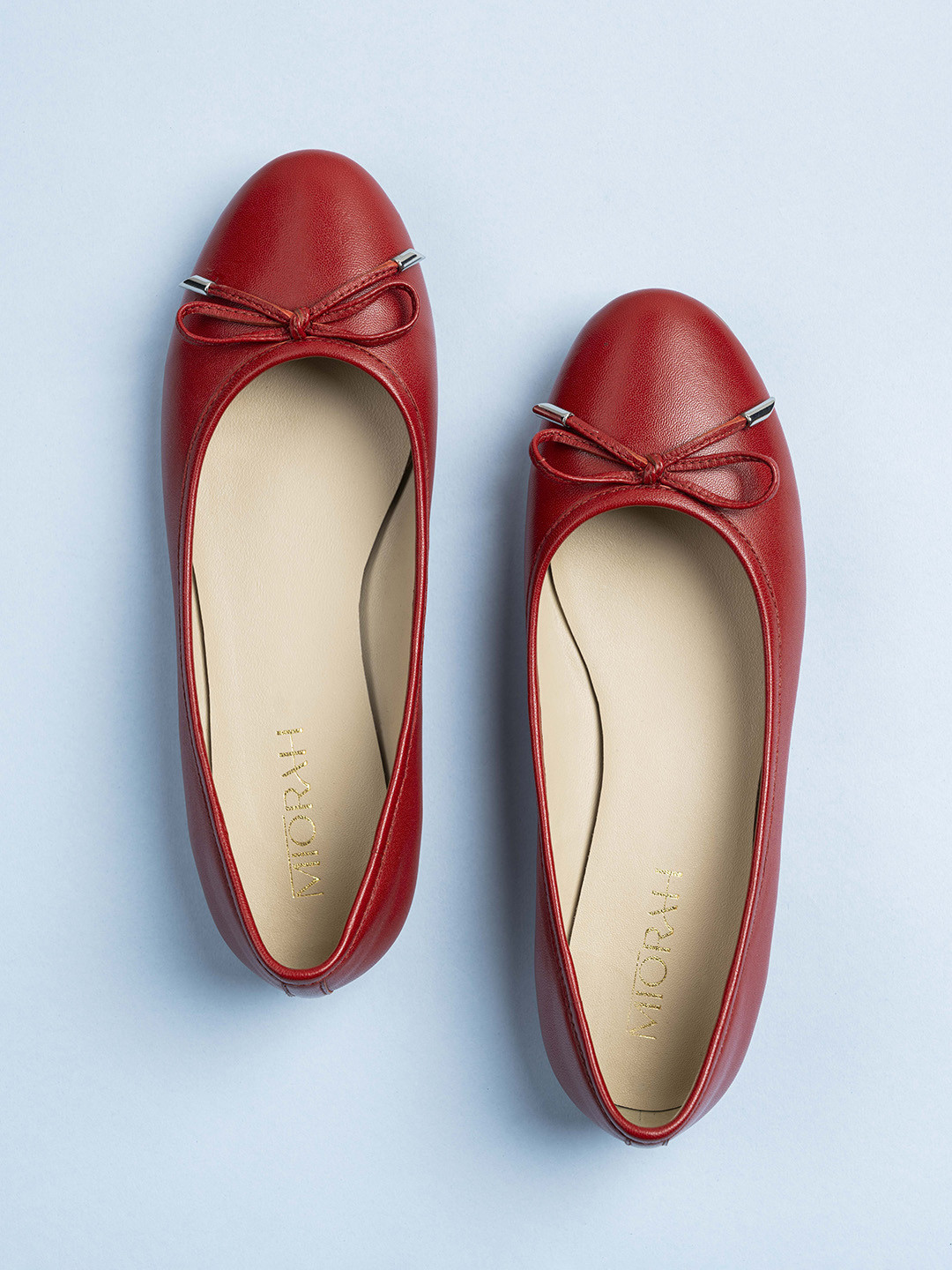 MIORAH CLASSIC Leather Round Toe Comfort Slip-On Casual Ballerinas