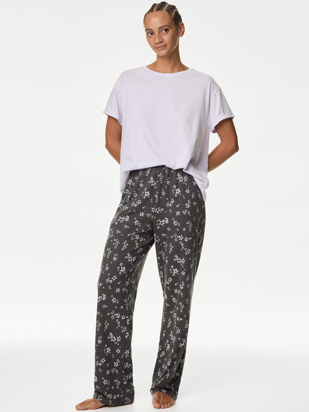 Marks & Spencer Pure Cotton Printed Pyjama Set