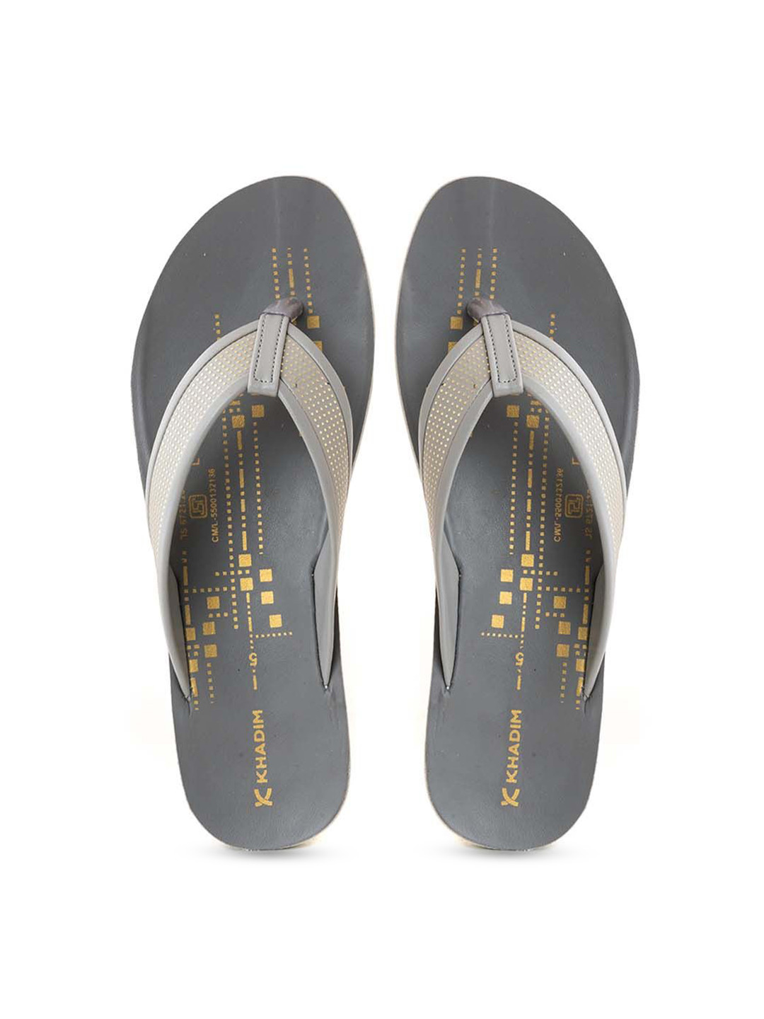Khadims Women Textured T-Strap Flats