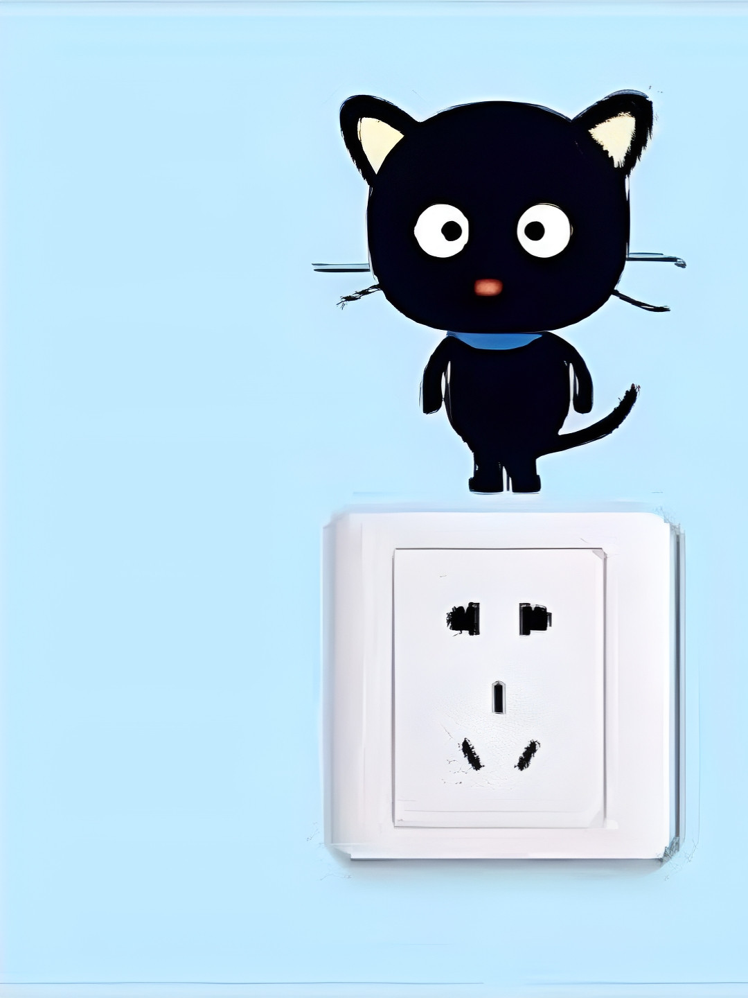 Asian royal Black & Blue Cat Printed Anti-Oil Decals And Stickers