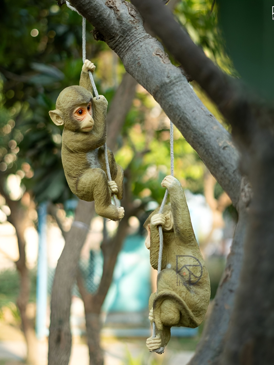 The Decorshed Monkey Clay Matte Hanging Hall Wall Hangings-17In