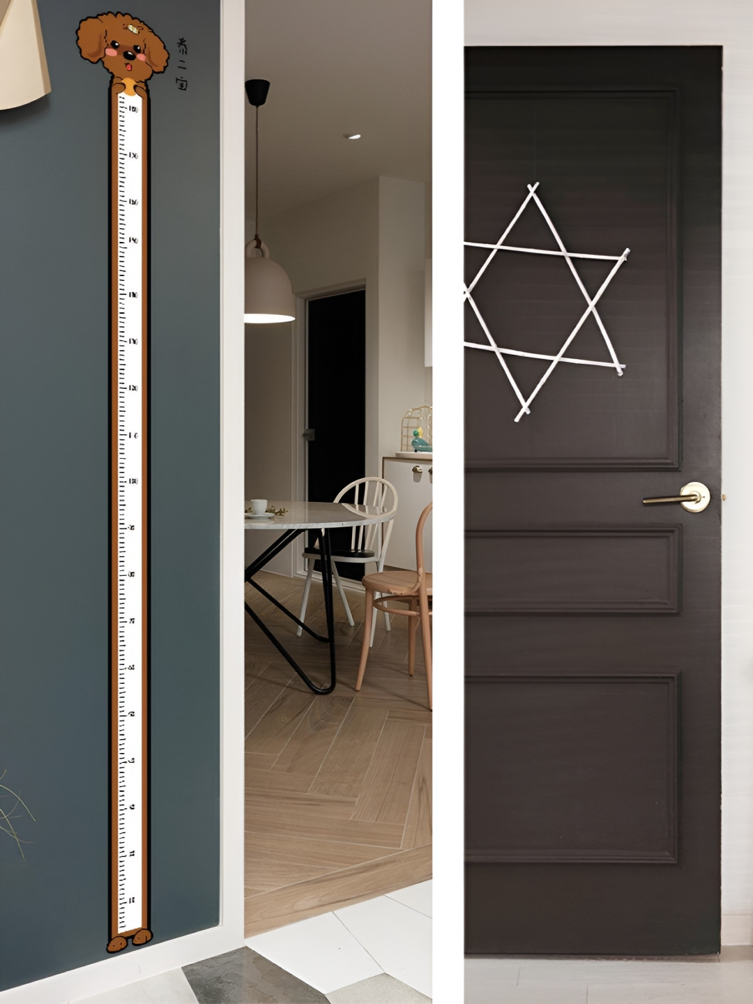 Asian royal Brown & White Animal Series Height Sticker Printed Decals and Stickers