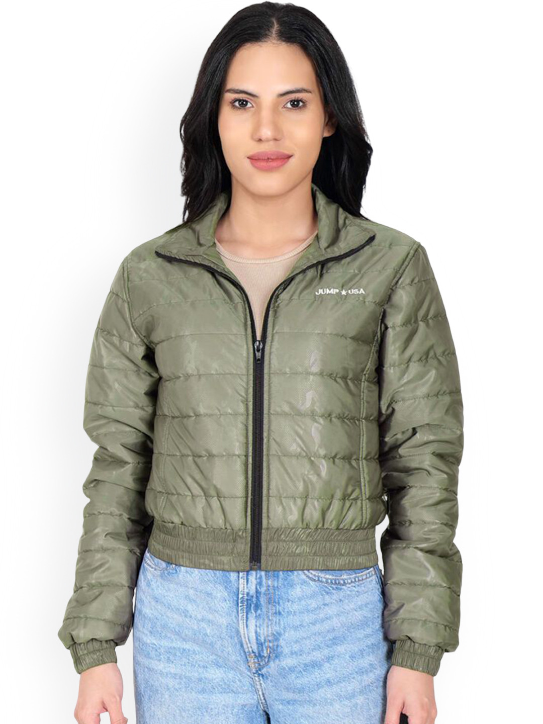 JUMP USA Mock Collar Casual Padded Jacket