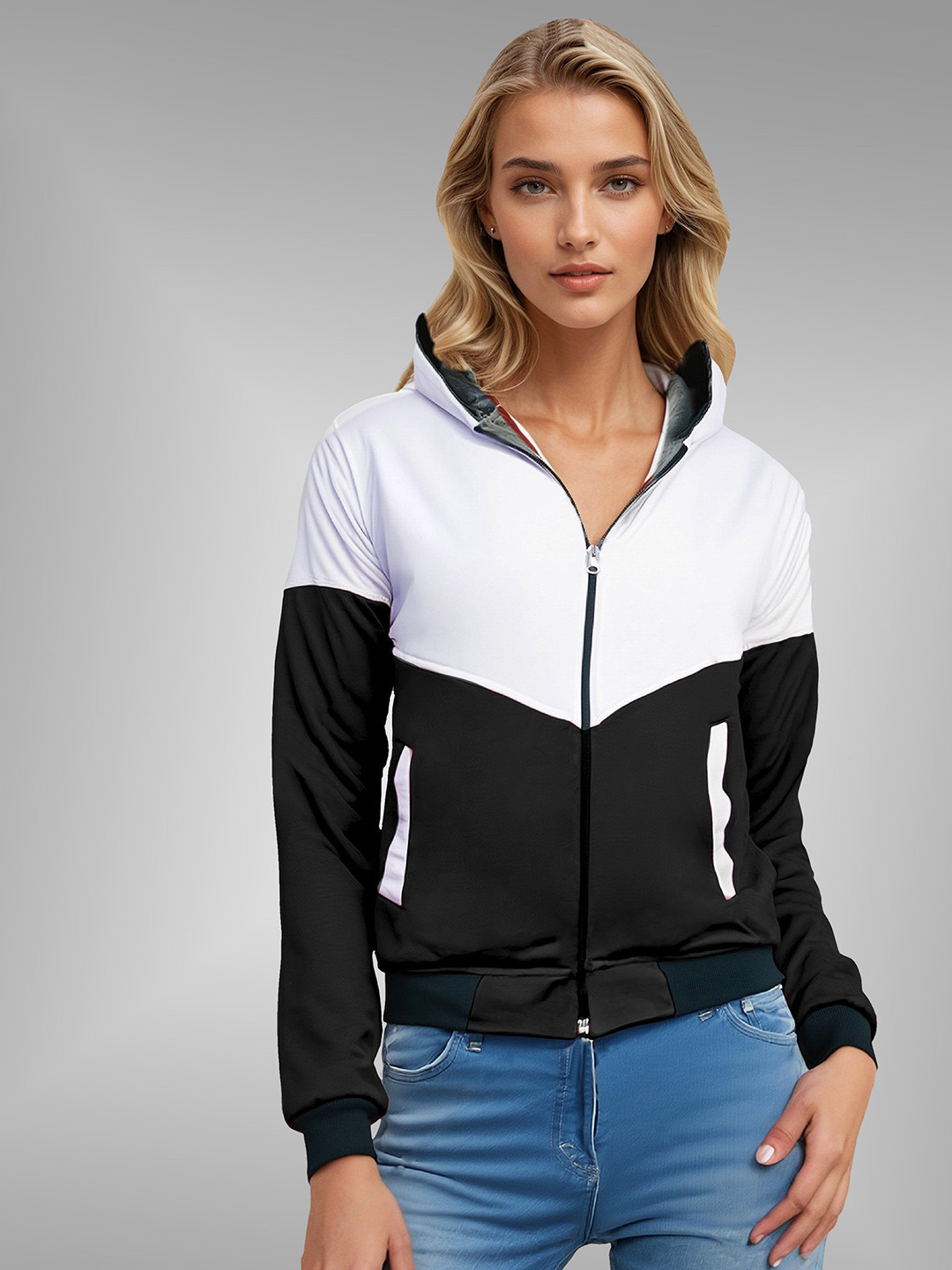 BAESD Adults Hooded Reversible Front-Open Sweatshirt