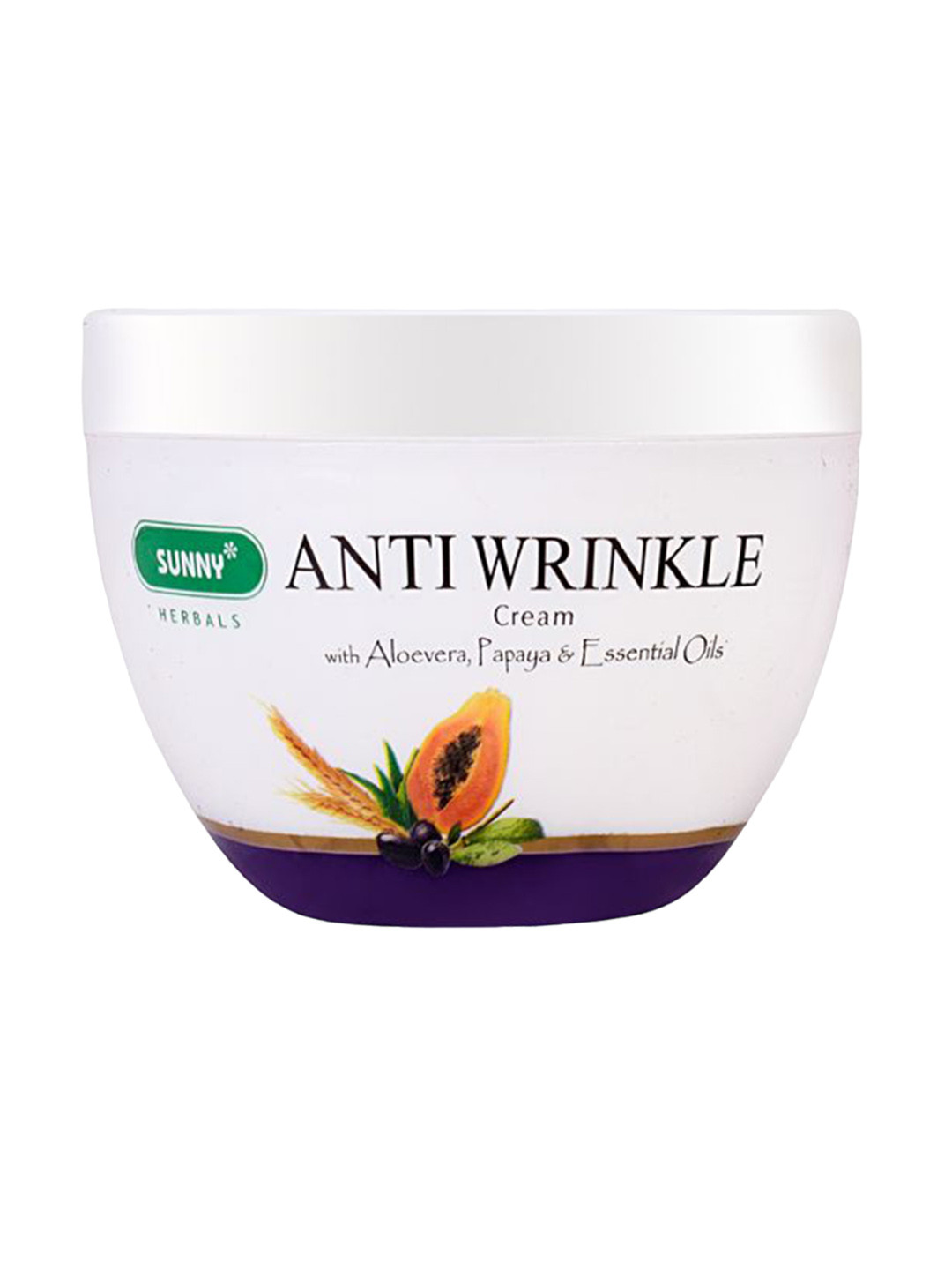 SUNNY HERBALS Anti-Wrinkle Cream With Aloe Vera Papaya & Essential Oils - 125 g