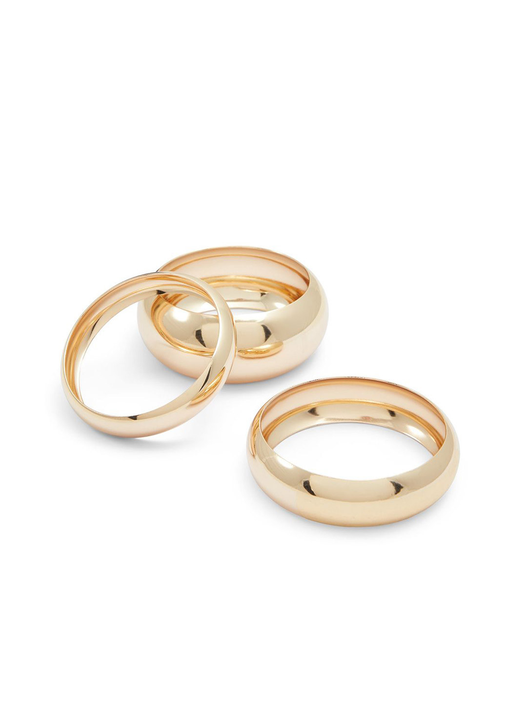 ALDO Set Of 3 Stainless Steel Bangle-Style Bracelets