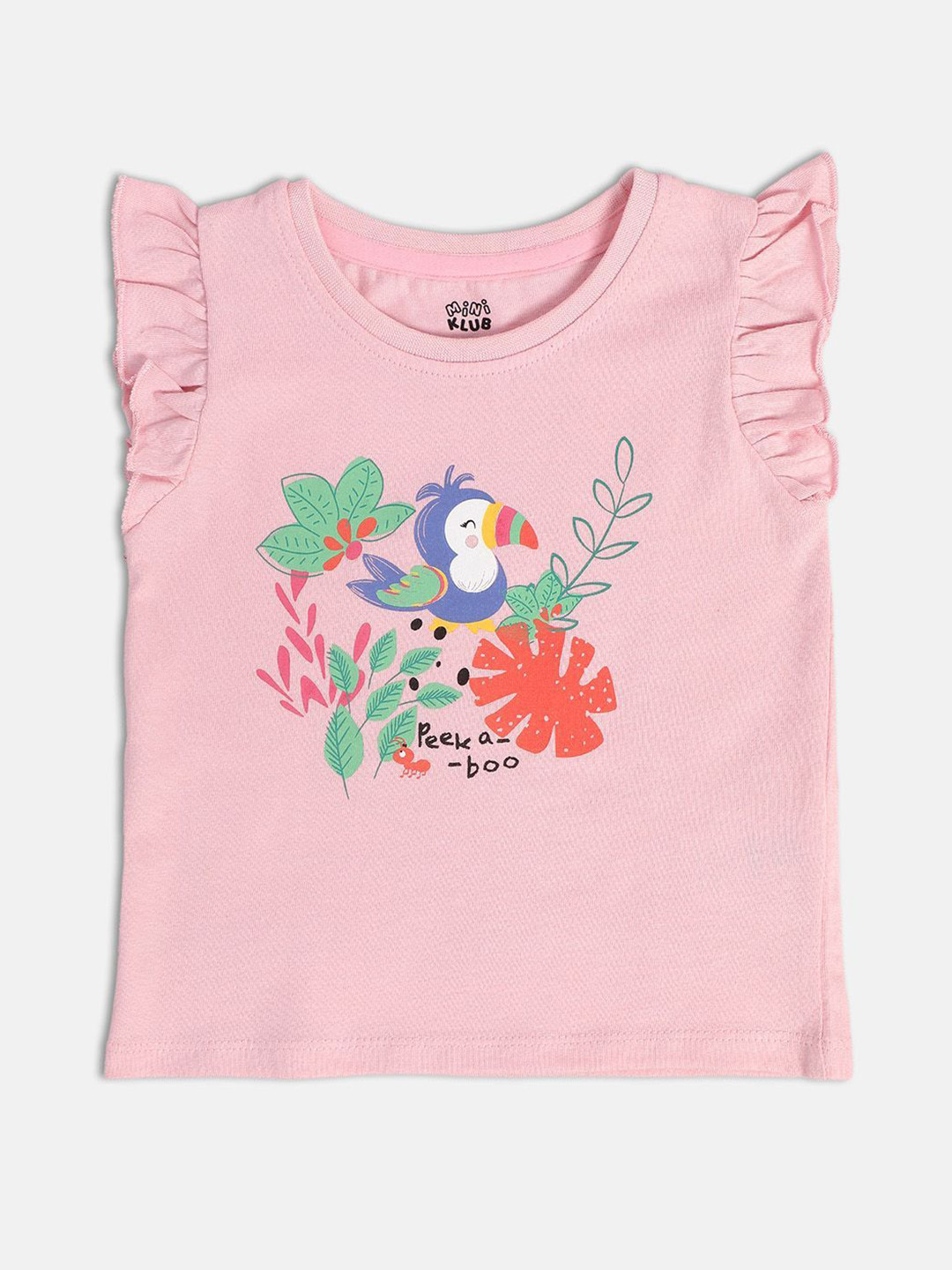 MINI KLUB Girls Printed Pure Cotton Top