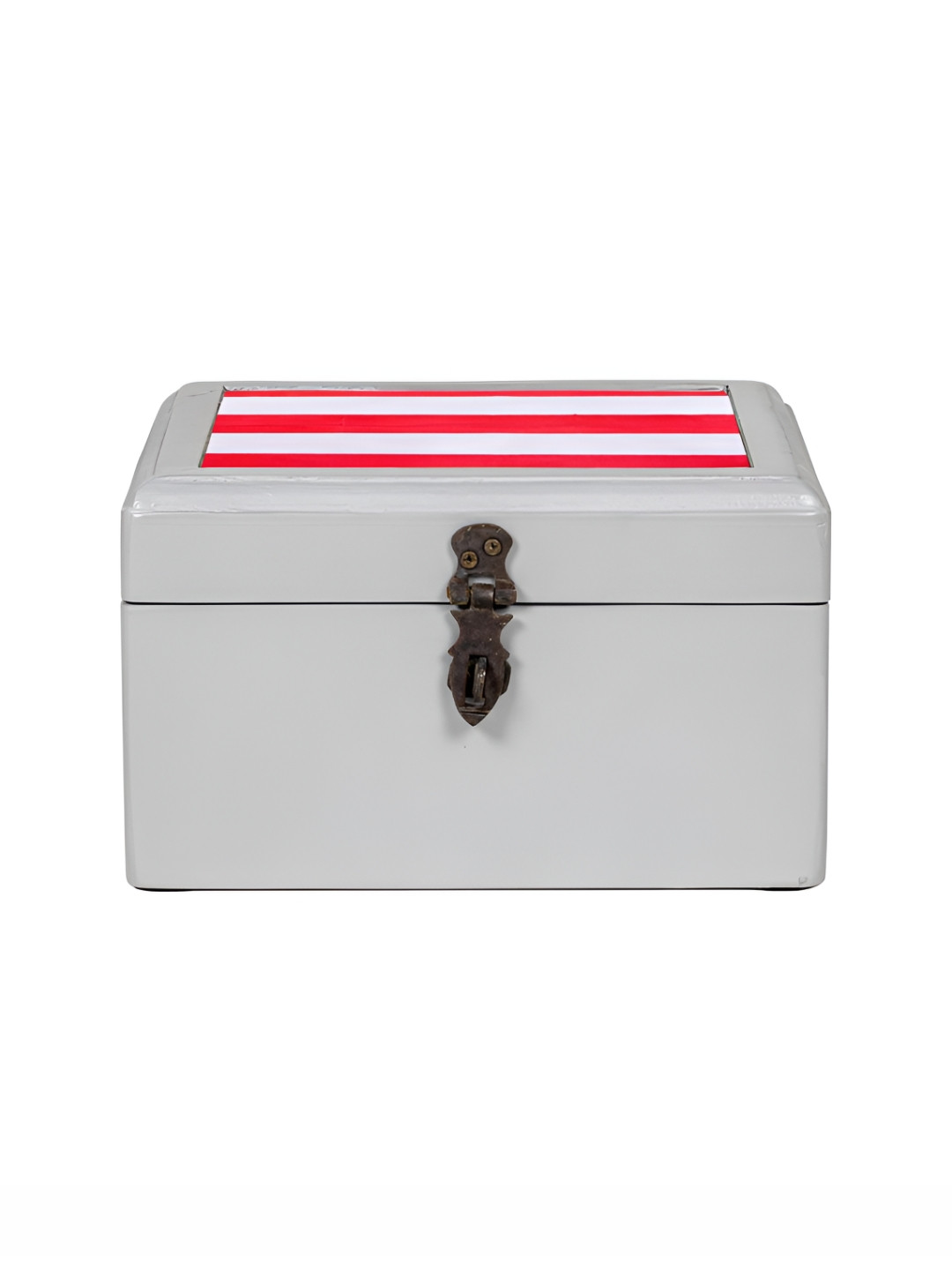 Contrast Living Red & Red Printed Wooden Jewellery Organiser