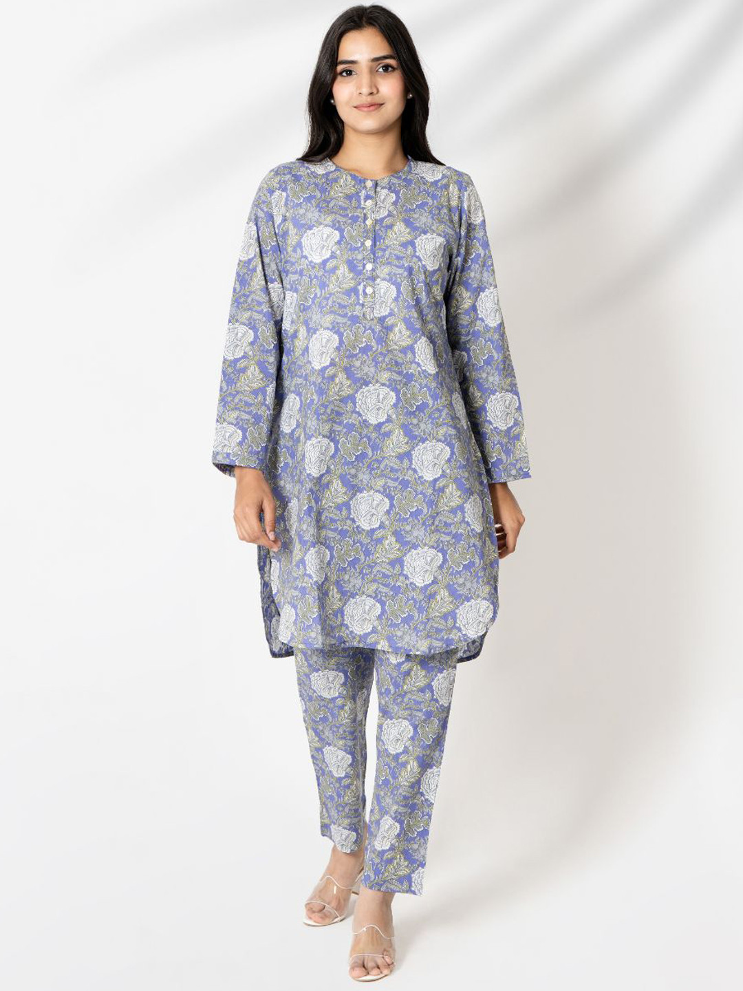 Kameez by Pooja Kejriwal Printed Pure Cotton Tunic With Trousers