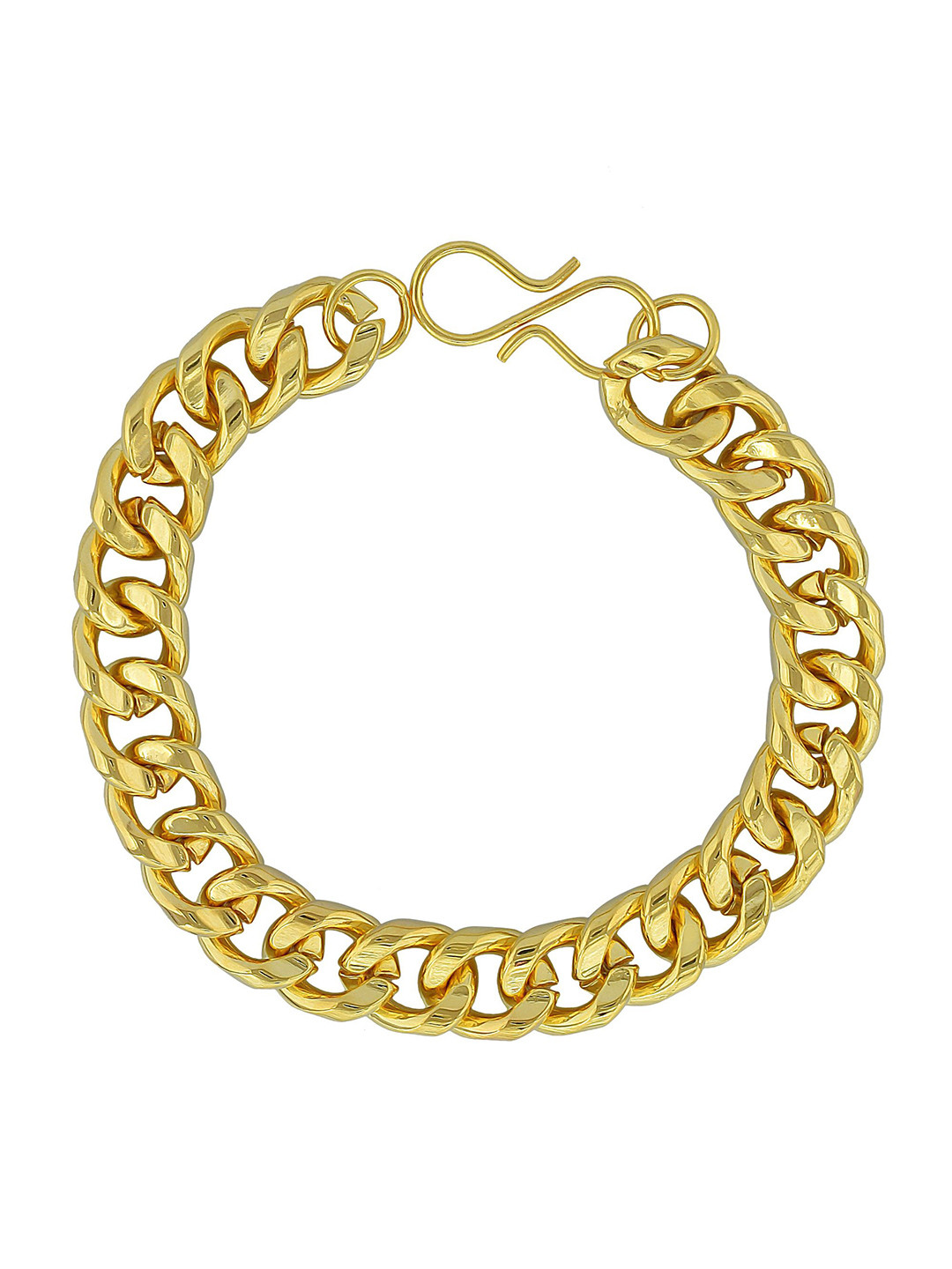 MEMOIR Men Gold-Plated Heavy Classic Design Link Bracelet