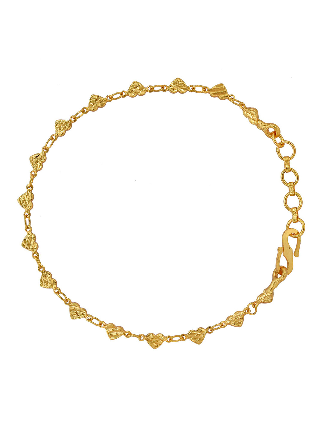 MEMOIR Gold-Plated Heart Shaped Link Bracelet