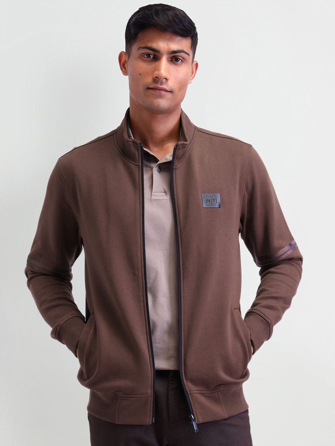 Arrow New York Men Front-Open Cotton Sweatshirt