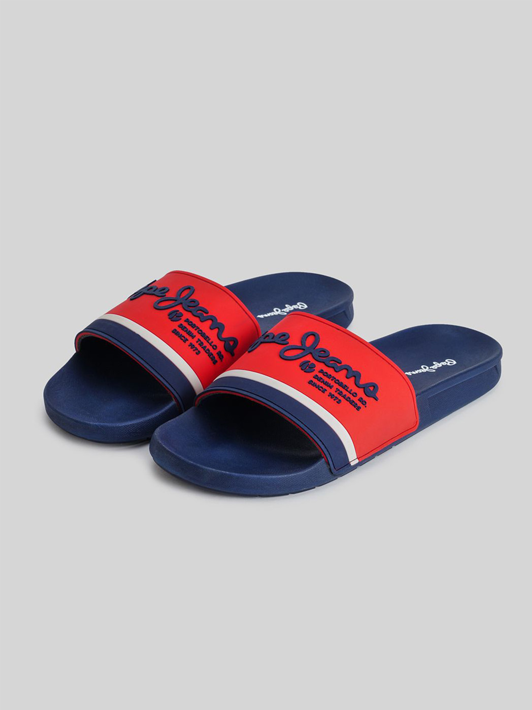 Pepe Jeans Men Logo Print Beach Slides