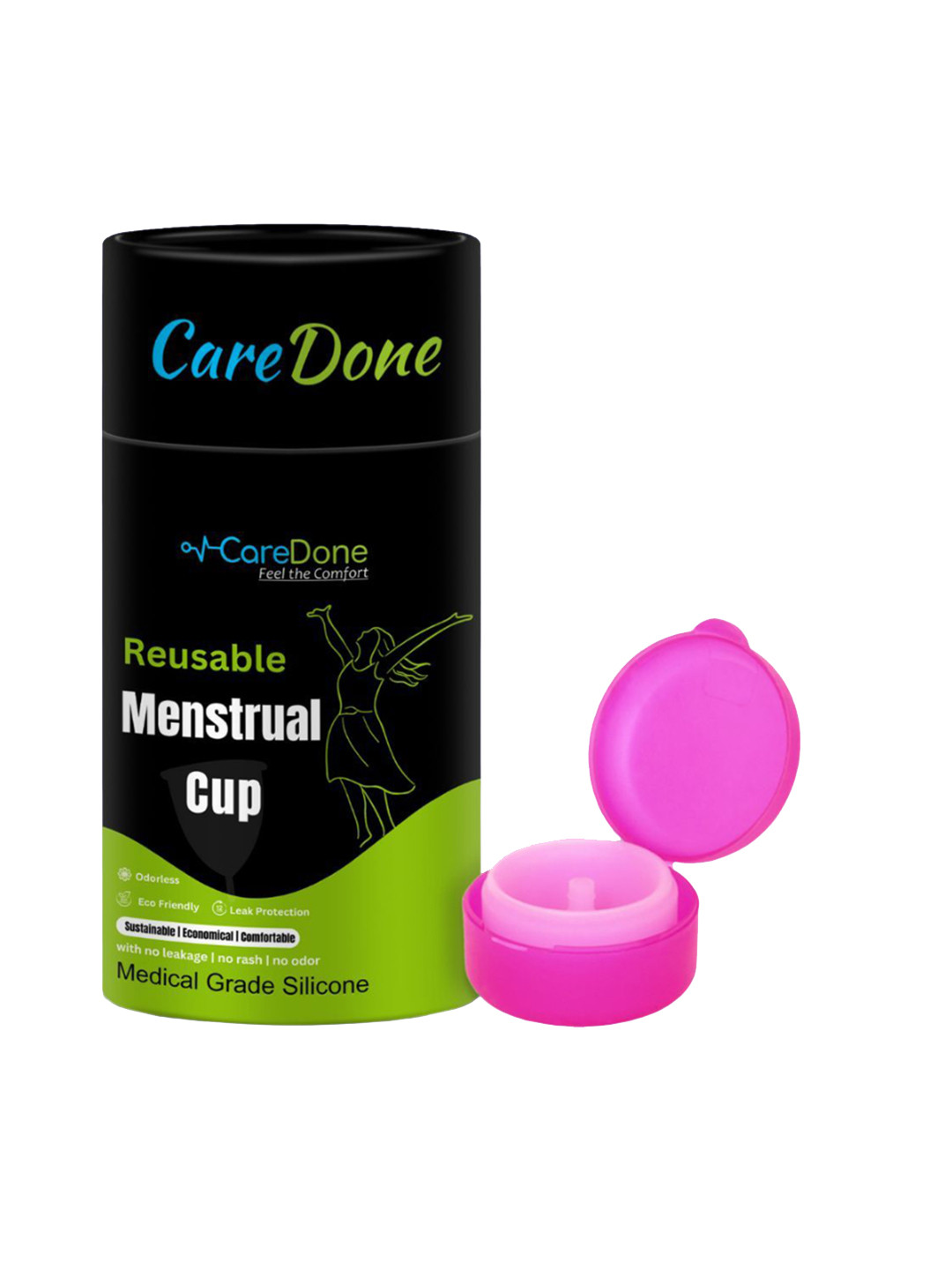 CareDone Reusable & Leakproof Medical Grade Silicon Menstrual Cup - S