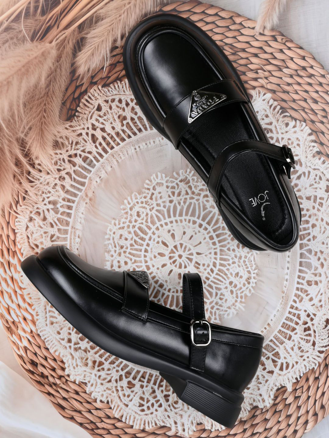 Jove Women Mary Jane With Buckles