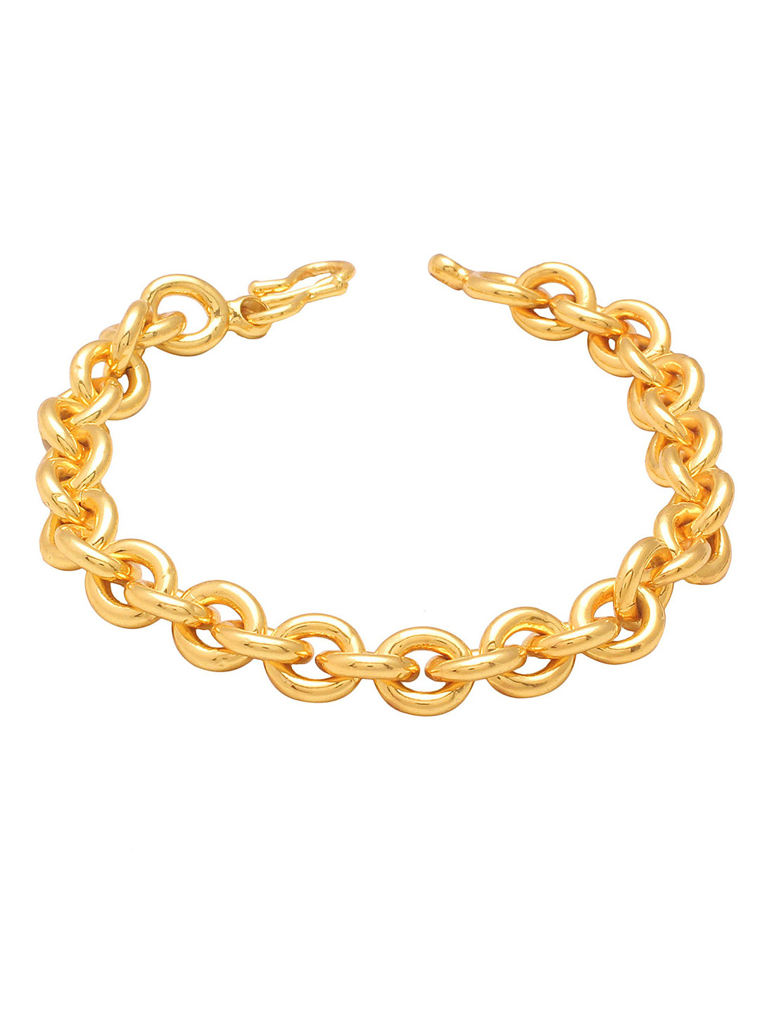 MEMOIR Men Gold-Plated Round Rolo Cuff Bracelet