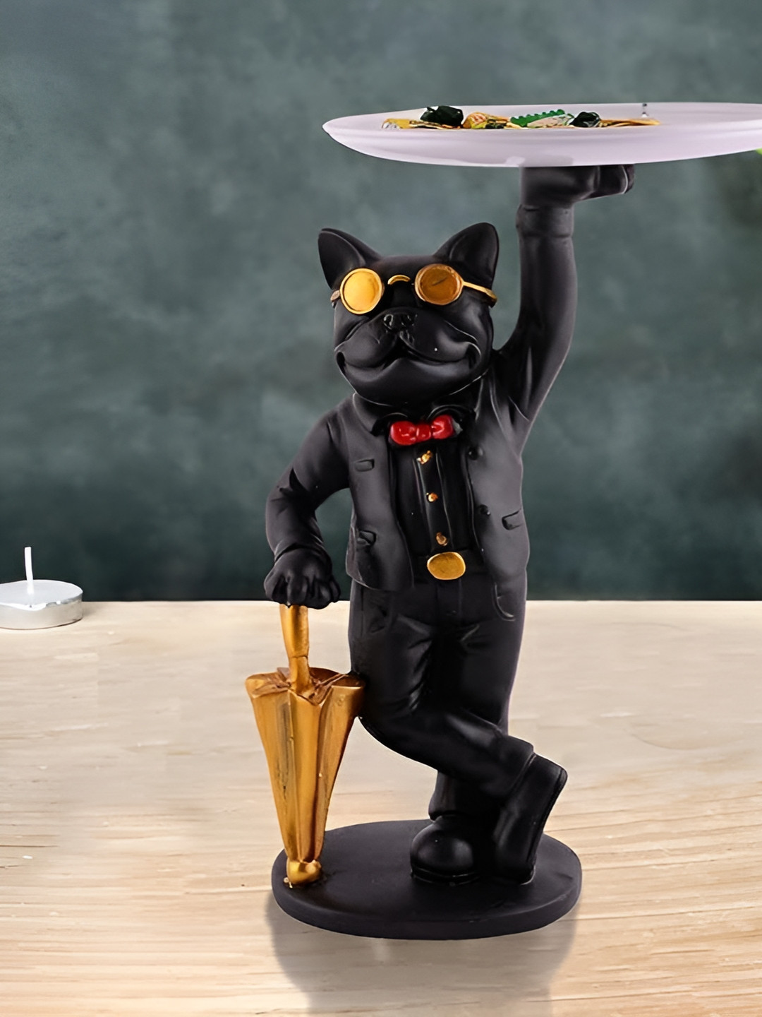 Zart Kitten Cat Serving Platter With Stand