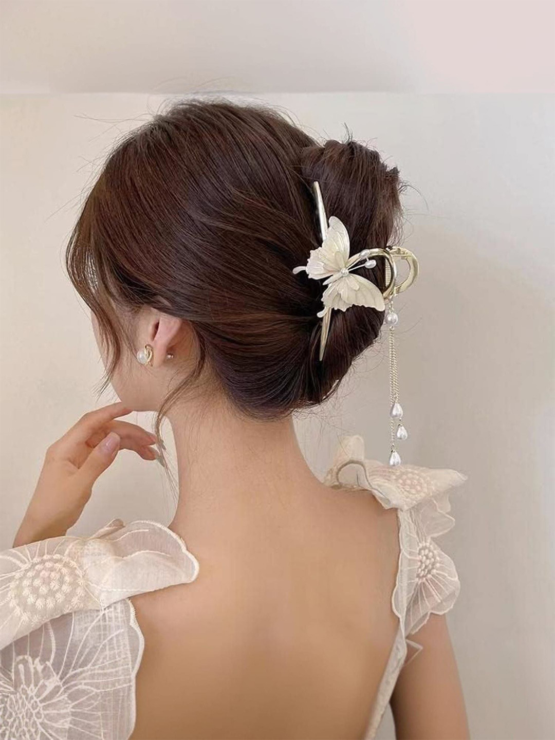 Yellow Chimes Butterfly Claw Clip