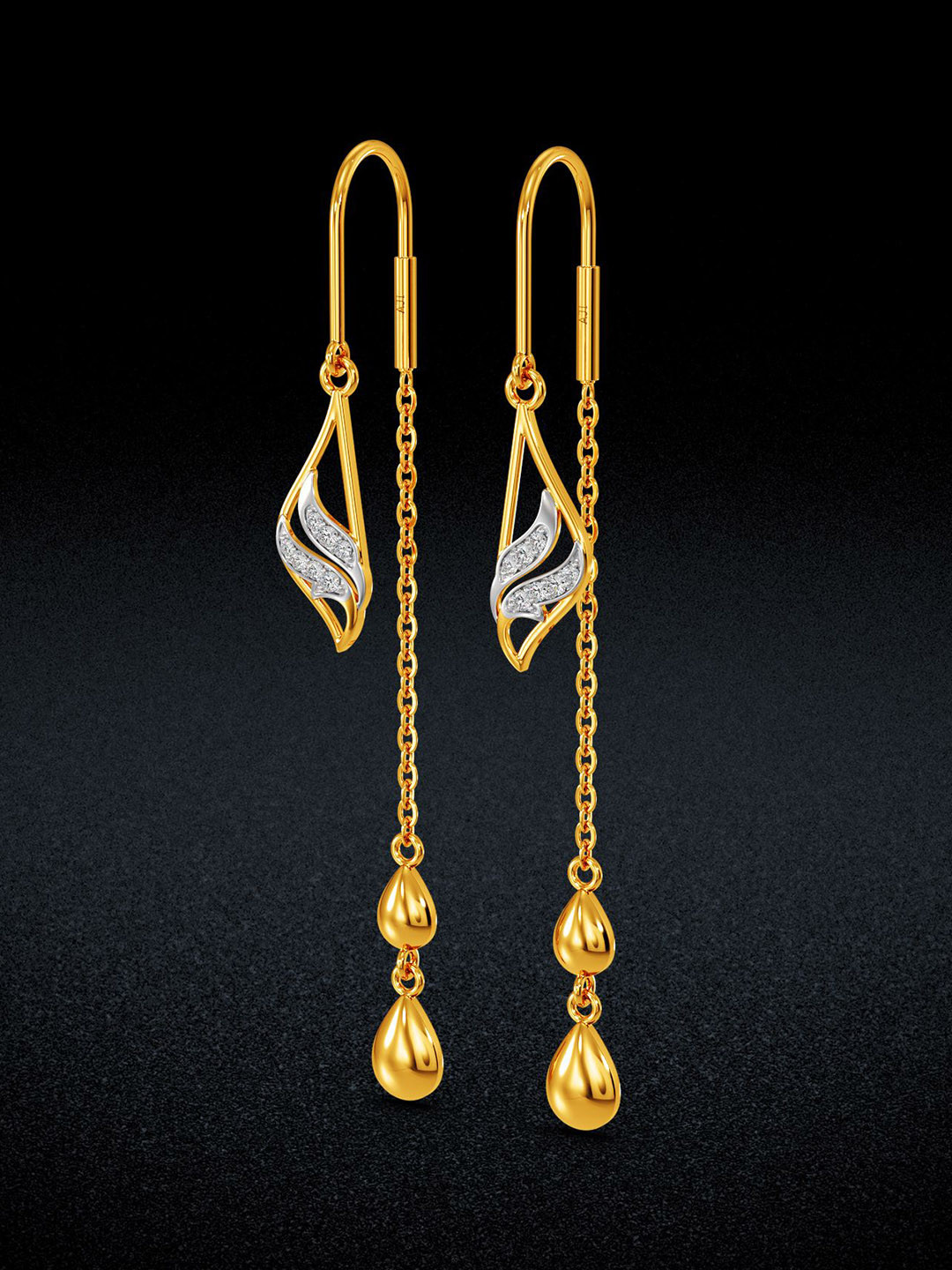 Joyalukkas 22KT Fish Hook Earwire Gold Earrings
