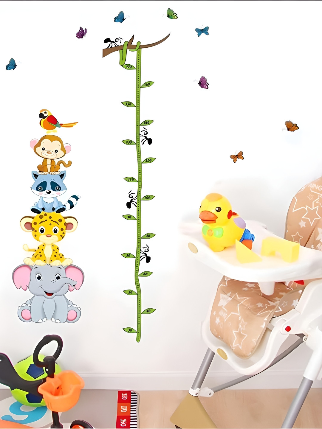 Asian royal Yellow & Green Birds and Animals Printed Self Adhesive Decals and Stickers