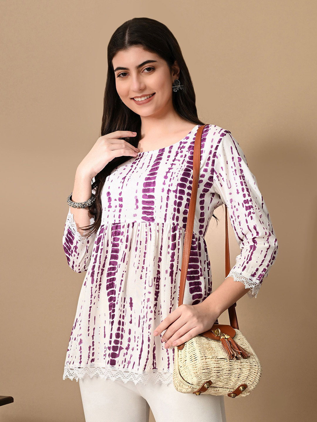 TOP 2 BOTTOM Women Abstract Printed Formal Kurti