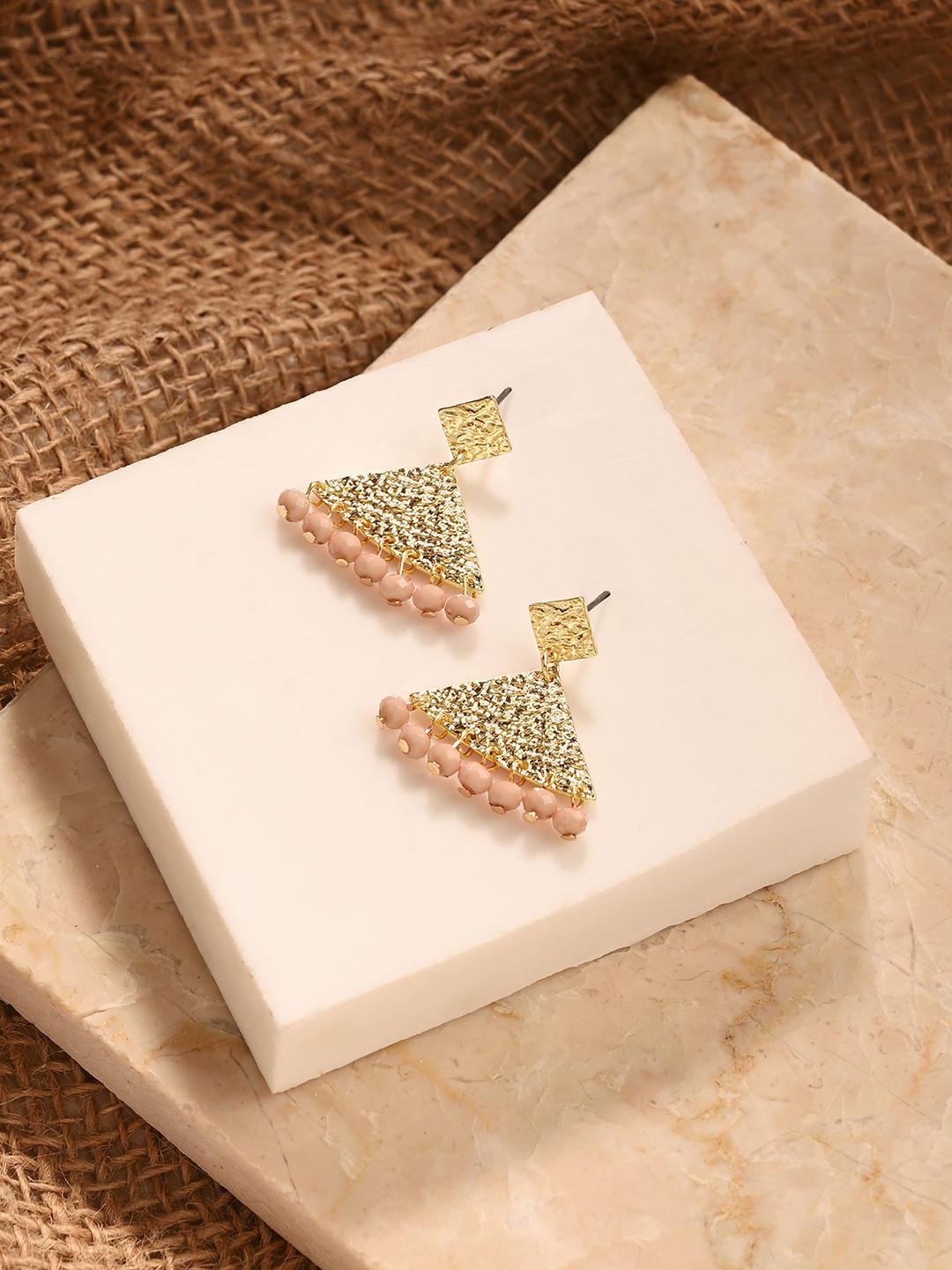 Accessorize Triangular Shaped Beaded Drop Earrings