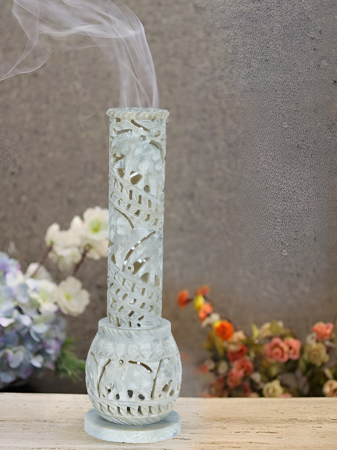 Zart White Marble Incense Stick Holder