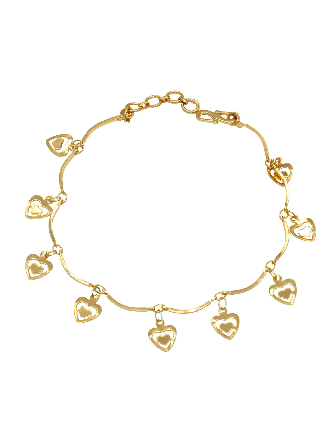 MEMOIR Gold-Plated Heart Shaped Link Bracelet
