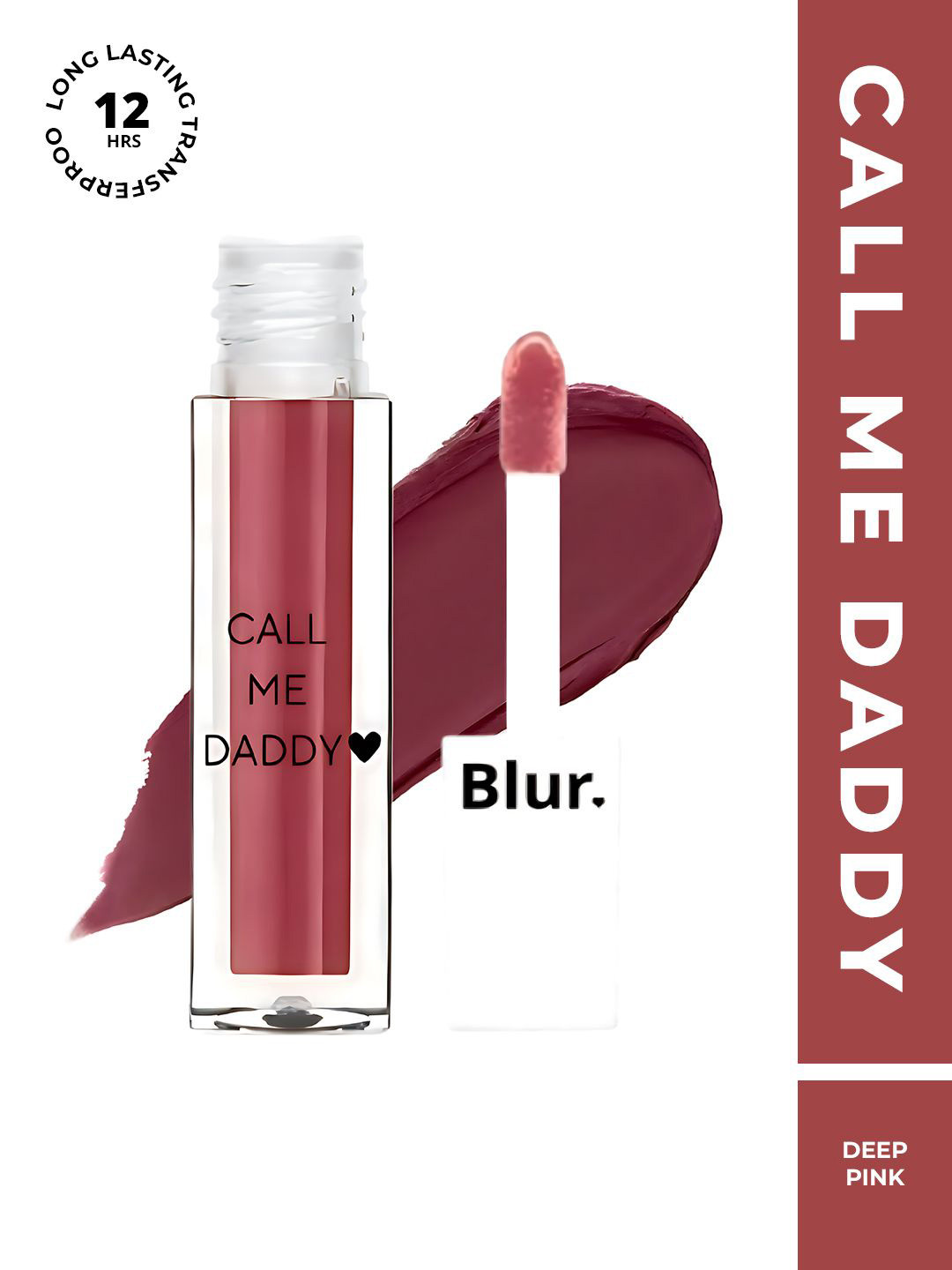 BLUR INDIA Call Me Daddy Nude Matte Liquid Lipstick 5ml - Deep Pink