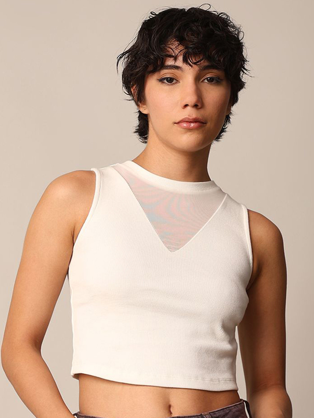 ONLY Women Sleeveless Tank Crop Top