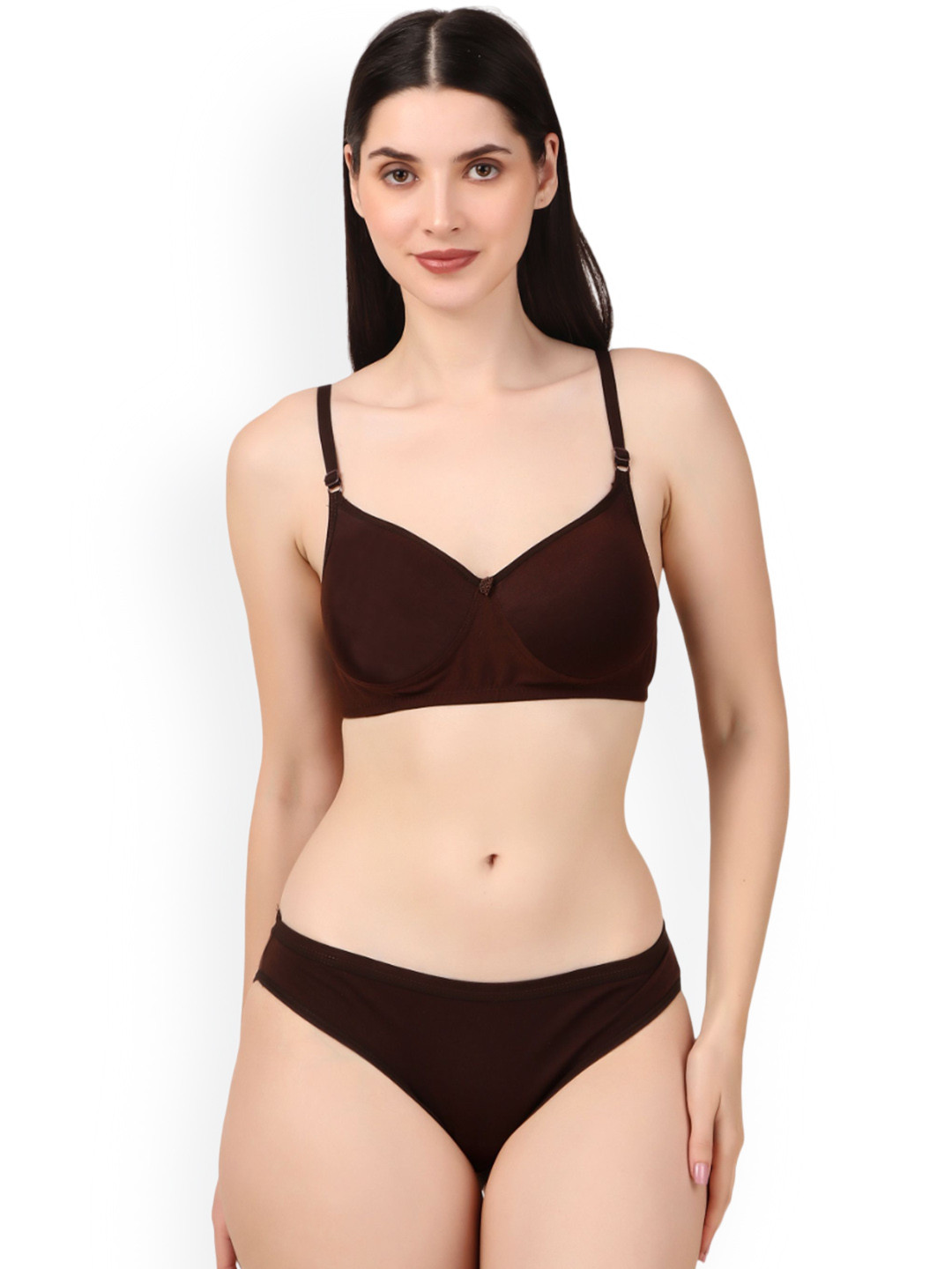Piylu Lightly Padded Lingerie Set Set-Zoya-CB1-Brown-28