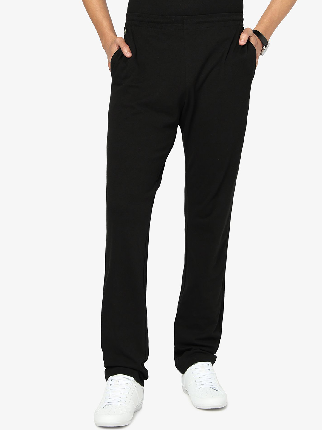 Lacoste Men Embroidered Pure Cotton Slim Fit Trouser