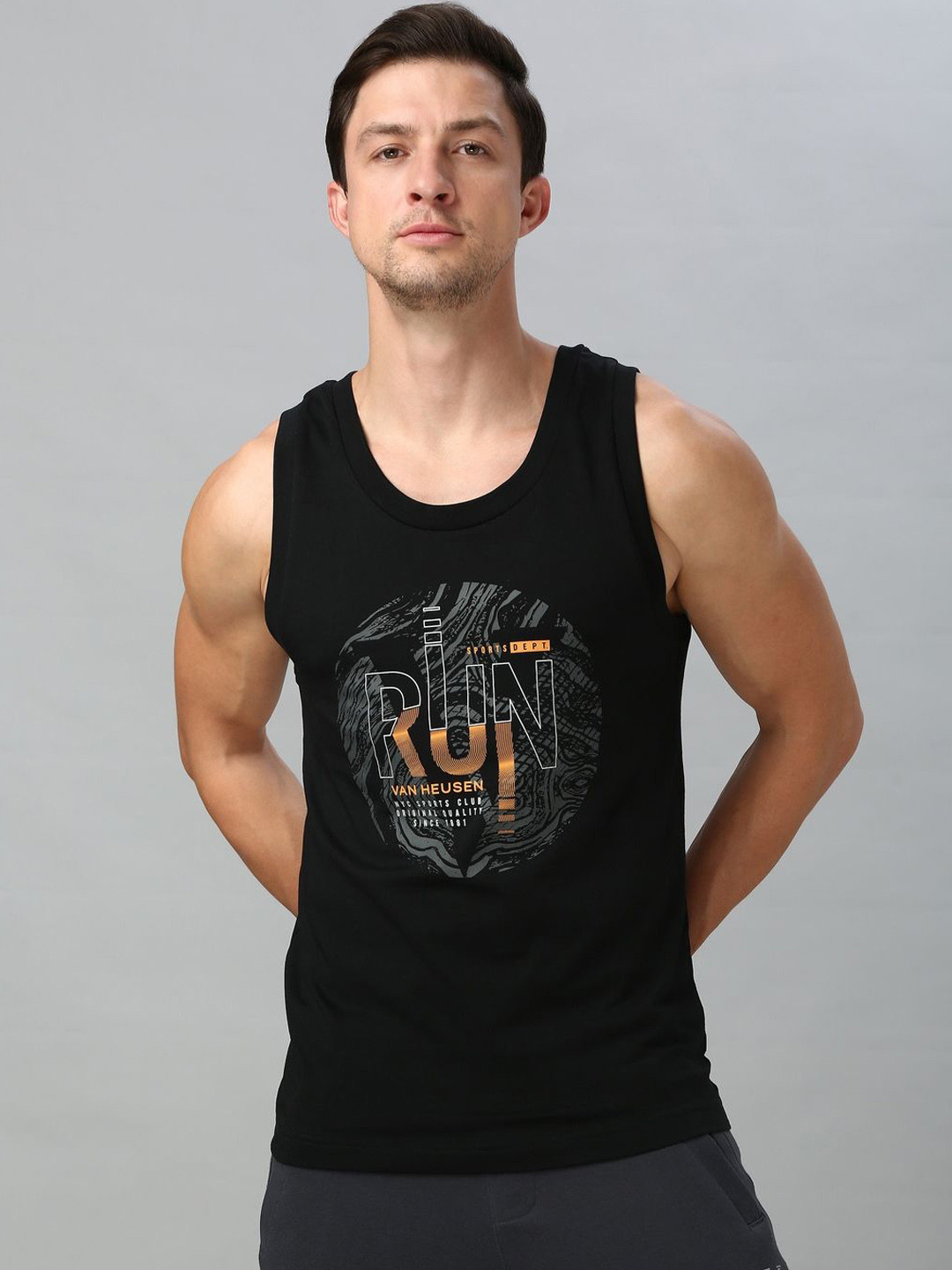 Van Heusen Innerwear Sport Men Graphic Print Super Soft All Day Comfort Vest