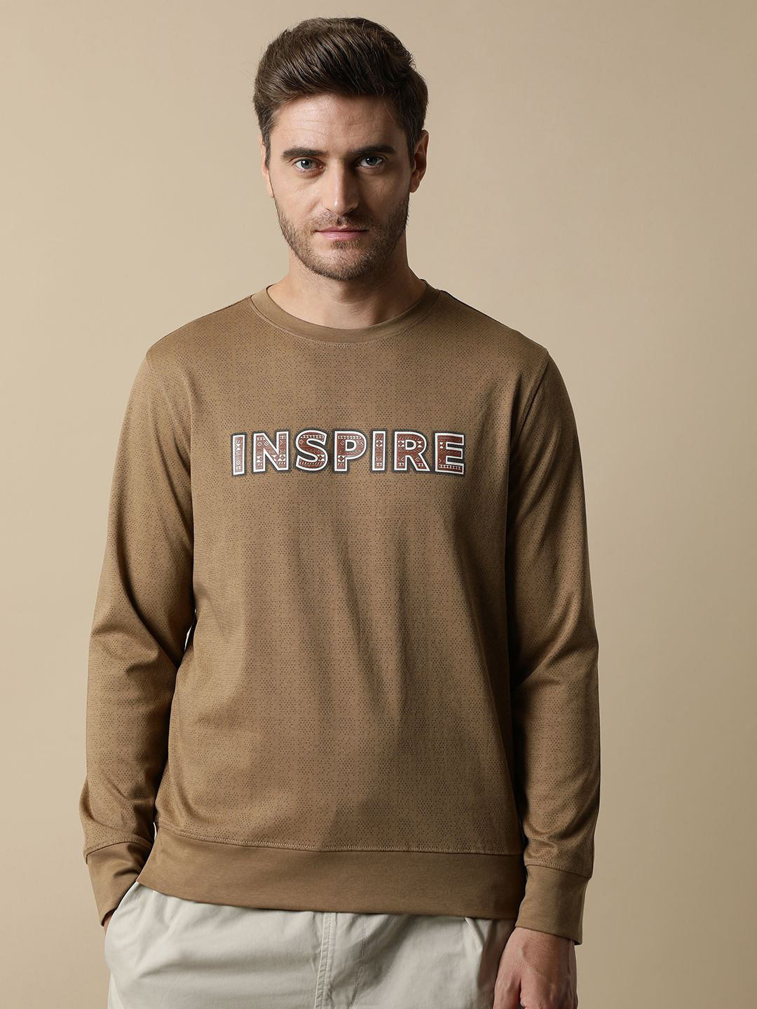 Fort Collins Men Printed Round Neck Pullover Sweatshirt